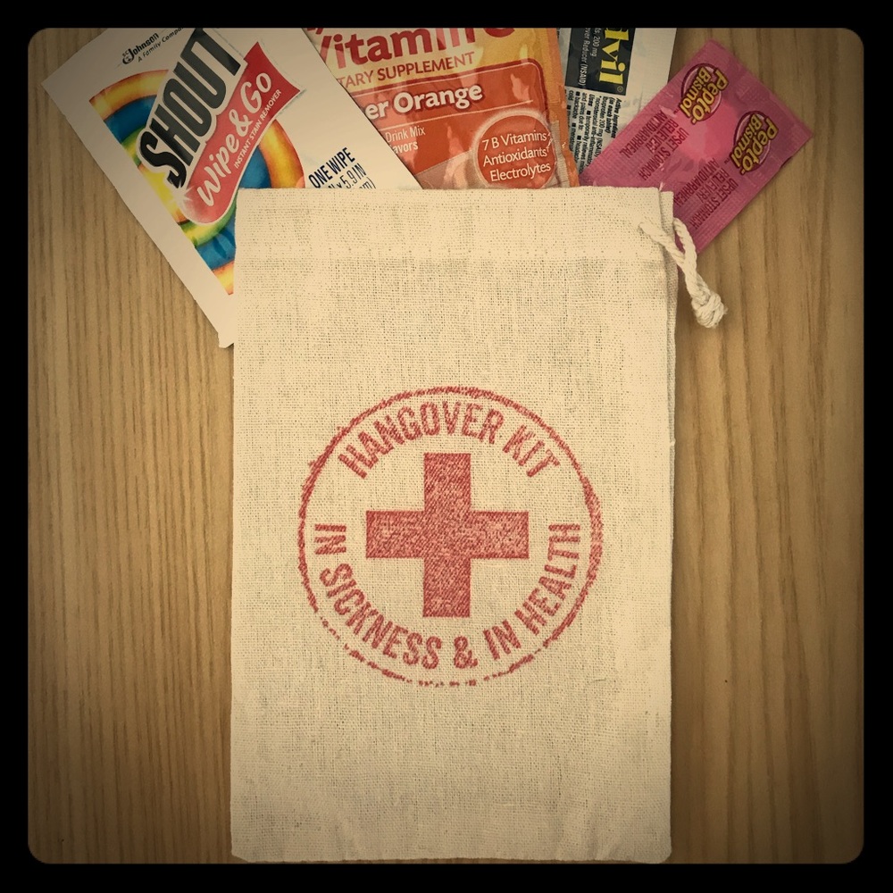 25 Hangover kit bags